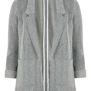 Topshop Textured Longline Speckled Boyfriend Blazer